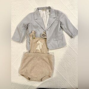Baby Boy outfit 6- 9 months Miniclasix Blazer and bunny outfit